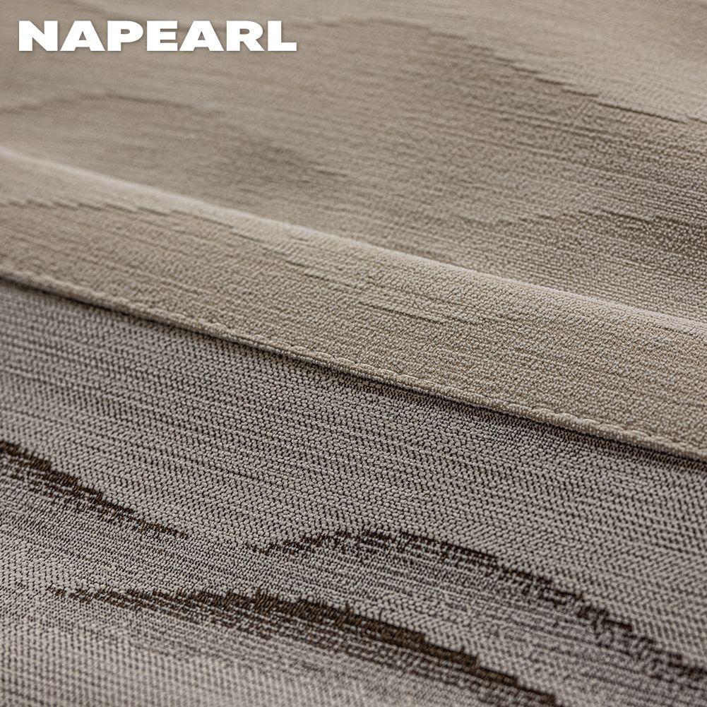 1 Stück NAPEARL Eleganter einfarbiger Verdunkelungsvorhang beidseitiger Chenille-Jacquard dicke Vorhänge für Schlafzimmer Wohnzimmer Balkonfenster für Heimdekoration