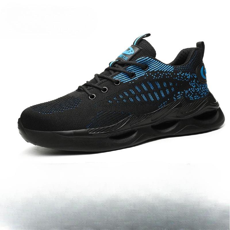 

Men s Safety Shoes Steel Toe Soft Soled Women Male Sneakers Lightweight Breathable Working Footwears Protection Anti Smashing 46