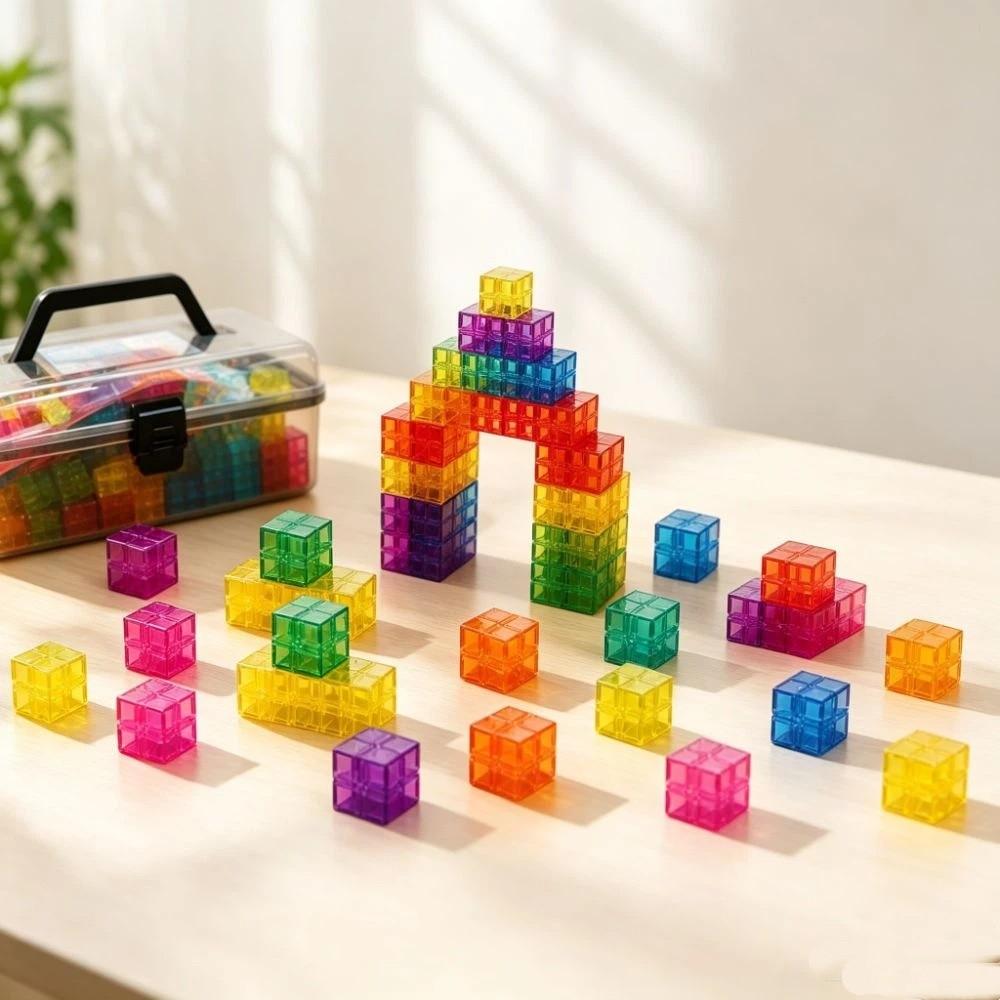Transparent Magnetic Building Blocks Toy Geometric Children's Educational Toy Boys Girls