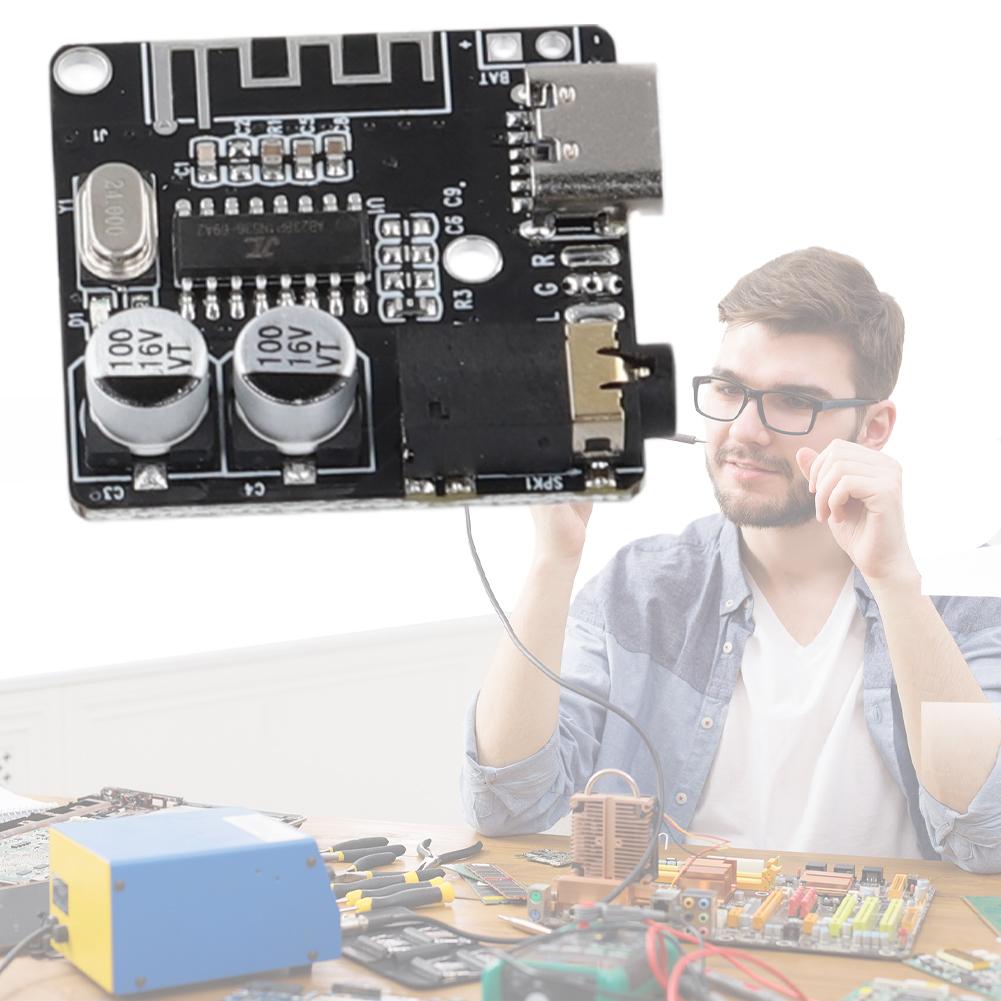 Audio Receiver Board Bluetooth-Compatible5.0 Type-C Wireless Stereo Music Module 3.7-5V MP3 Decoding Player Board for DIY