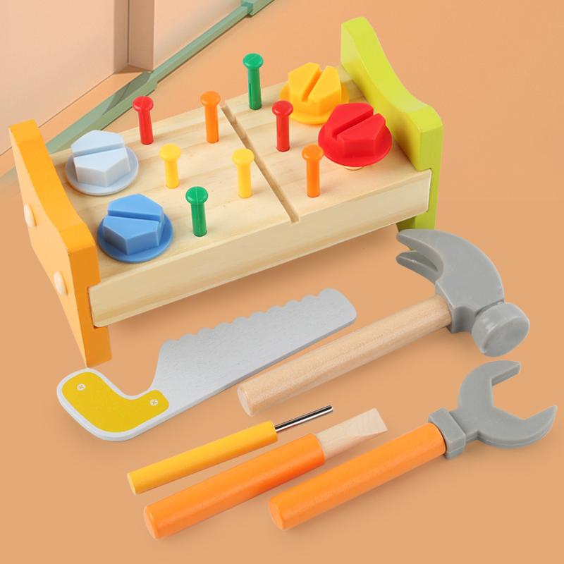 Kids Tool Bench Workshop Workbench Construction Toys For Kids Educational Preschool Learning Montessori Toys Learning Sensory To