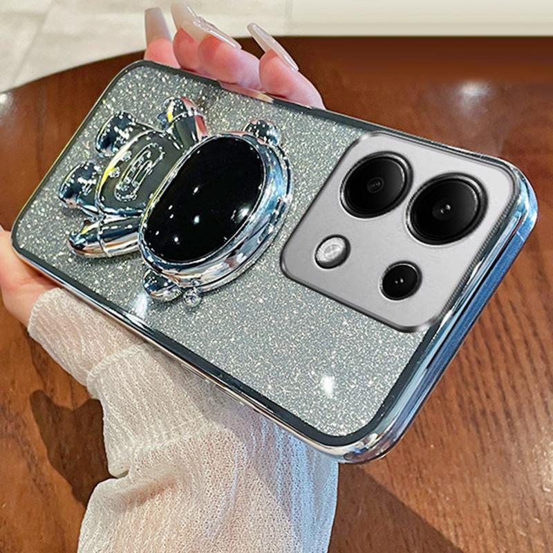 For Xiaomi Redmi Note 13 Pro 4G/Poco M6 Pro 4G Case Astronaut Hidden Kickstand PC+TPU Phone Cover