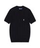 POLO RALPH LAUREN Cable Knit Cotton Short Sleeve Sweater - Black