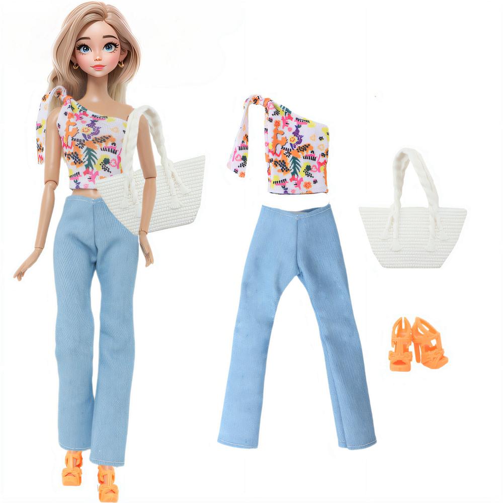 

Кукольная одежда и аксессуары для куклы Барби, обувь, шляпы, сумки, наряды, игровой набор для кукольного домика 1/6, 11,5 дюймов (НЕТ КУКЛЫ)