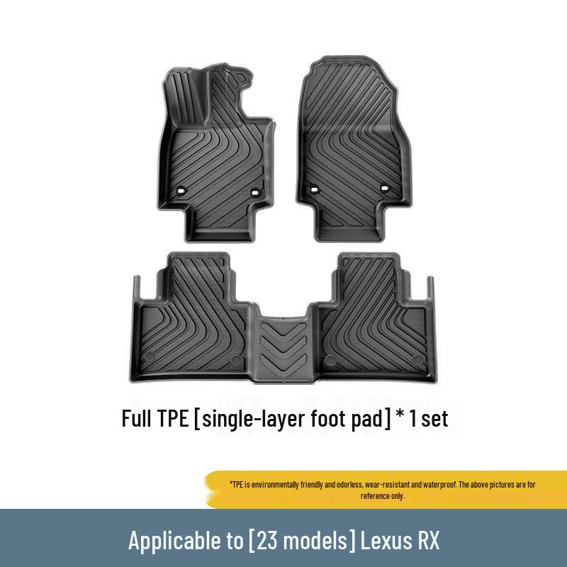 Custom TPE Floor Mats for 2023-2024 Lexus RX, Including Trunk Mat