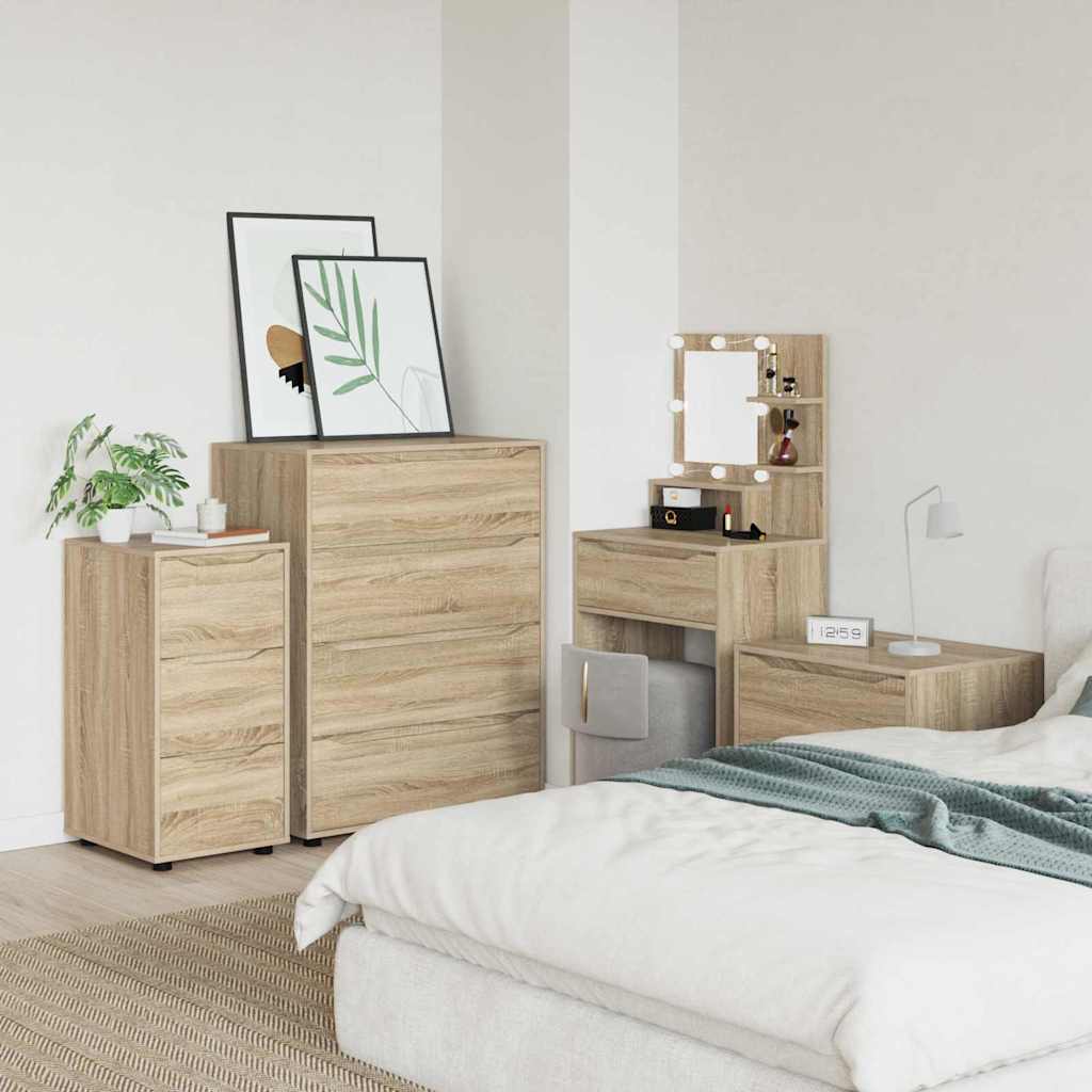 Storage Cabinet Sonoma Oak Finish 40 x 48 x 81 cm Engineered Wood