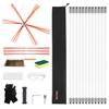 Chimney Sweep Kit, 12m Maximum Extendable Length Chimney Sweep, Chimneys Cleaning Kit with Bristle Replacements & Goggles, 90° Bendable Fireplace