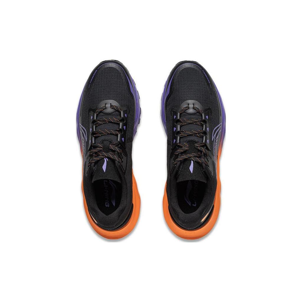 Li-Ning Yufeng Comfortable Versatile Shock Absorbing Non-Slip Wear-Resistant Low-Top Running Shoes Men sneaker Black Orange Purple ARST055-3