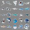 50 Shark Graffiti Personality Cross-marine Life Creative Guka Decorative Skateboard Water Cup Suitcase Stickers Waterproof