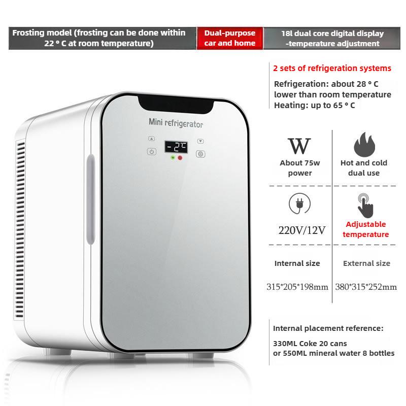 Large Capacity Car Refrigerator Portable Car Home Dual-use Mini Fridge Student Dormitory Small Freezer