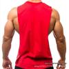 Herren einfarbiges Fitness Tanktop - Locker, Ärmellos, Hoher Schlitz, Baumwolle