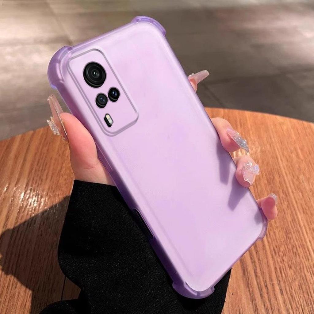 Case for Vivo Y53s 4G,Y51,Y31 2020 Translucent Frosted Matte Casing 4-Corner Airbag Shockproof Bumper Cover