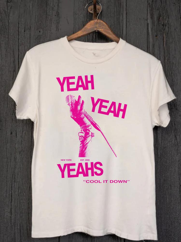 Collection Yeah Yeah Yeahs Pink Glove 2023  Tee Shirt White All Size Unisex T-Shirt XL