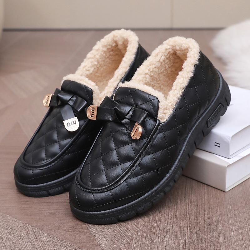 Damen Wasserdichte Winterstiefel, Dicke Sohle Rutschfest Warm Faux-Fur Gefüttert Schneestiefeletten, Bequeme Freizeitschuhe für Damen