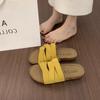 BEI LI XUAN Retro Mori Cross-strap One-word Slippers for Women's Summer Outer Wear Thick-bottomed Casual Beach Women