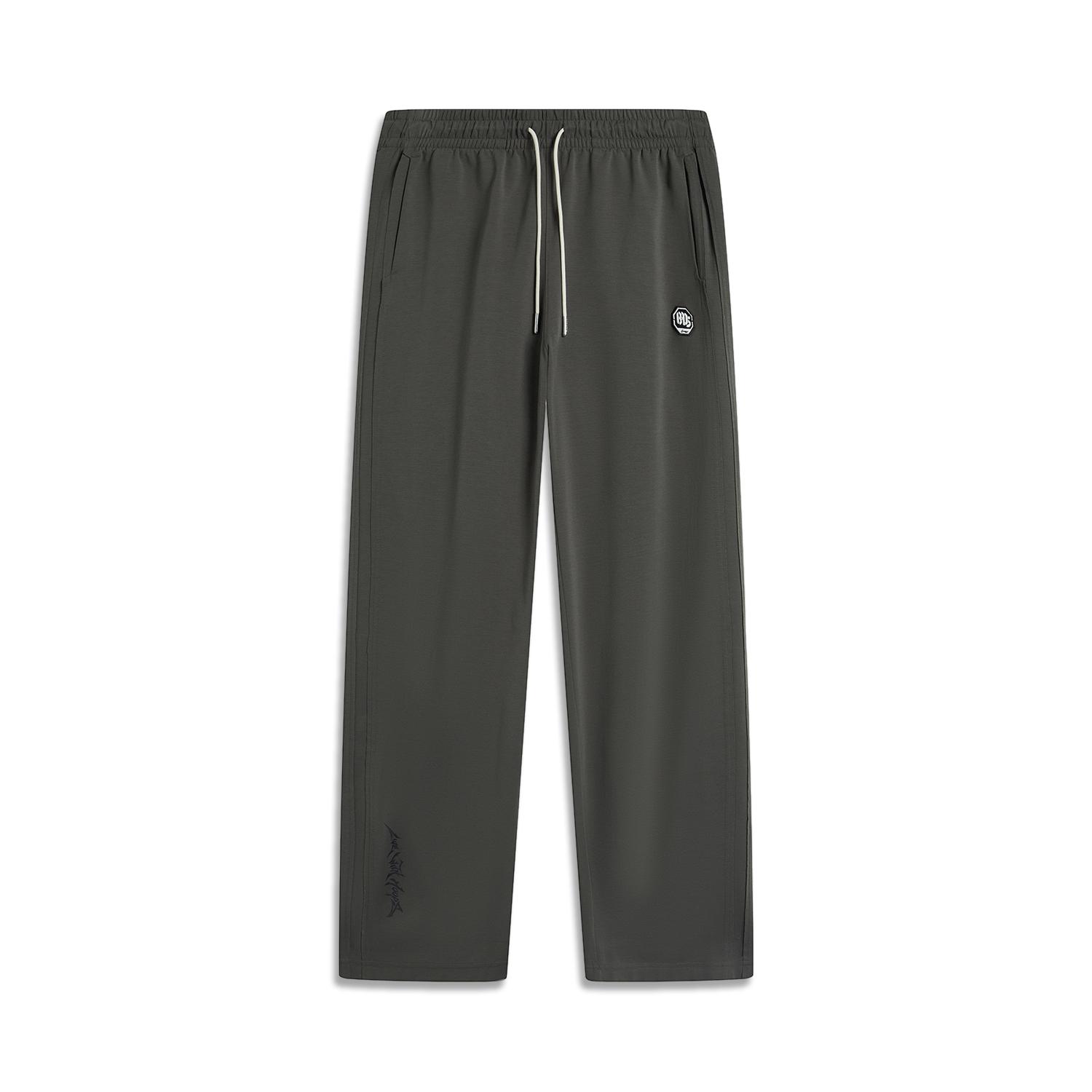 

Li-Ning Badfive Moisture-Wicking Loose Straight-Leg Knitted Sports Pants Men Bottoms Graphite-Grey AKLU201-3 M