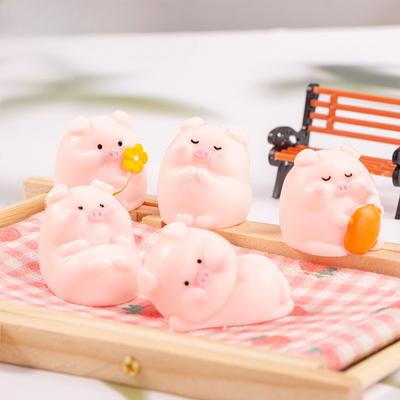 Ozdoby z żywicy Mikro krajobraz Symulacja kreskówka słodki świnia dom Mini sztuka i rzemiosło dekoracja samochodu hurtowo