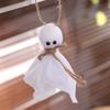 6Pcs 3 Inch Halloween Hanging Ornaments White Ghosts Hanging Ghost Pendant  Haunted House Decoration