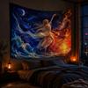 Sun Moon Tide Goddess Art Oil Painting Christmas Tapestry HD Background Cloth Holiday Atmosphere Room Decoration