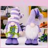 Figura Decorativa de Gnomo Morado Lavanda de Primavera Para el Día de la Madre Con Características de Poliéster y Tela