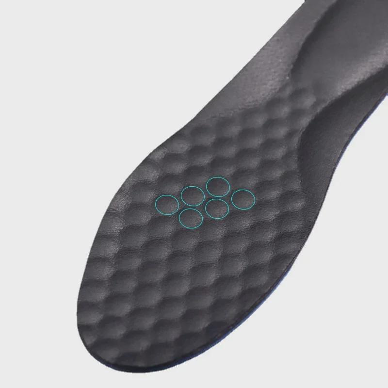 Men's Cowhide Sports Insoles: Sweat Absorption, Deodorizing, Shock Absorption, Breathable Cushioning for Basketball