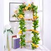 Yousheng Simulated Flowers Bouquet Vibrant Realistic Faux Rattans Artificial Silk Bouquet Wedding Party Home Decoration