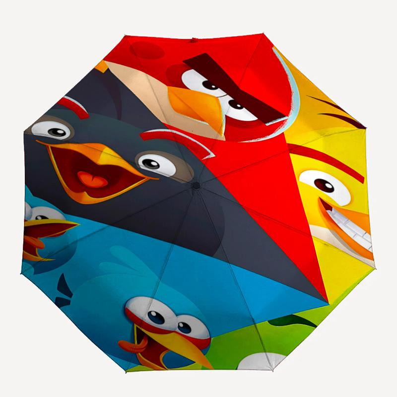 

1PC Angry Birds Characters Automatic Open/Close, 8-Rib Durable Frame Compact Travel Umbrella for Men & Women S1222064