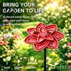 3D-gedruckter Bienenfutterspender Blumen-Wässerer, Gartenspieß, Trinkbrunnen Outdoor-Dekoration, Hydrierungsgerät Offenes Anti-Ertrinkungs-Trog, 2-in-1 Ornament