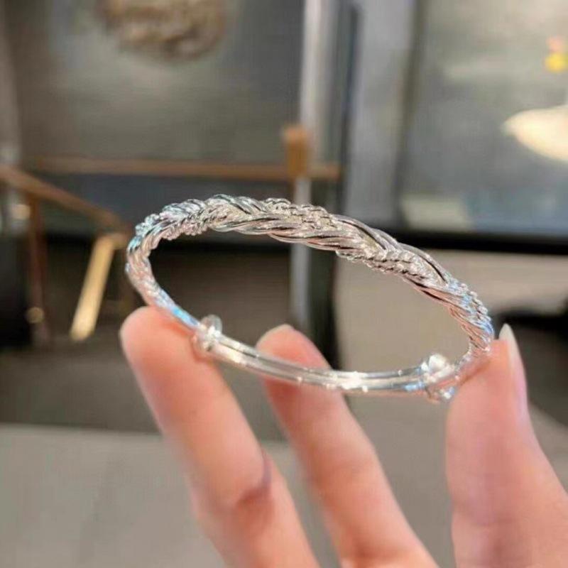 

Zuyin 999,9 Феникс Хвост Синий Шелковый Браслет ручной работы из чистого серебра Браслет Push Pull Однотонный Легкий Роскошный Простой День Святого Валентина Adjustable size