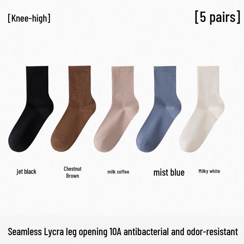LangSha Women s Antibacterial Crew Sports Socks, 5 Pairs