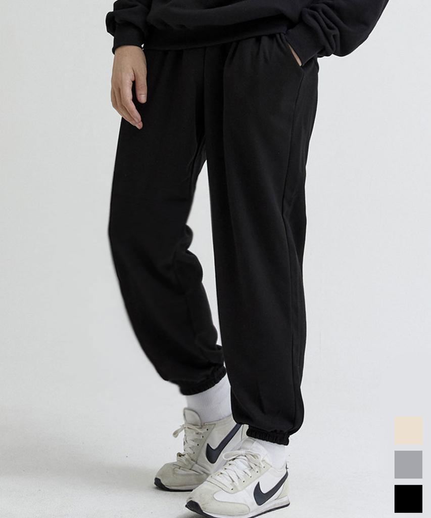 Nande Semi-Wide Training Elastic Banded Jogger Pants Fleece-Lined Or Non-Fleece-Lined