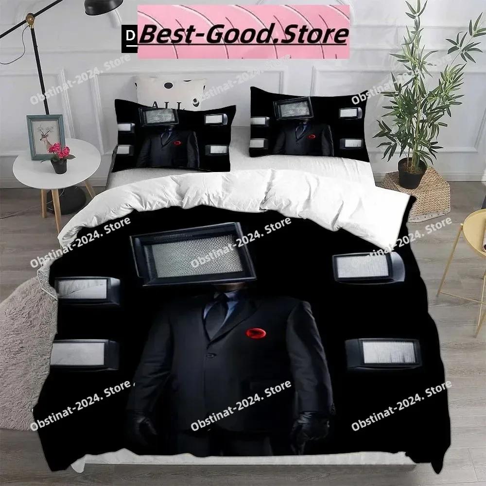 3D Fashion Game Skibidi Toilet Arale Bedding Set Print With Pillowcase Bed Duvet Cover Soft Single Double Queen Super King Size