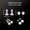 40Silicone earplug backing | Anti-puncture  Full-coverage earplugs  Transparent earrings  Ideal for jewelry making  Silicone material