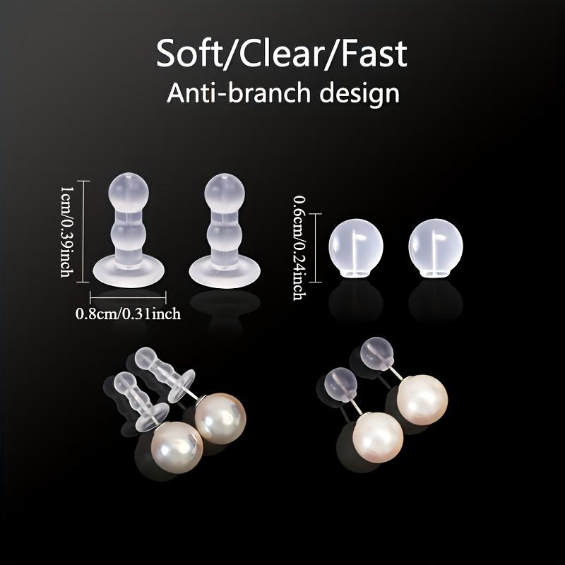 40Silicone earplug backing | Anti-puncture Full-coverage earplugs Transparent earrings Ideal for jewelry making Silicone material