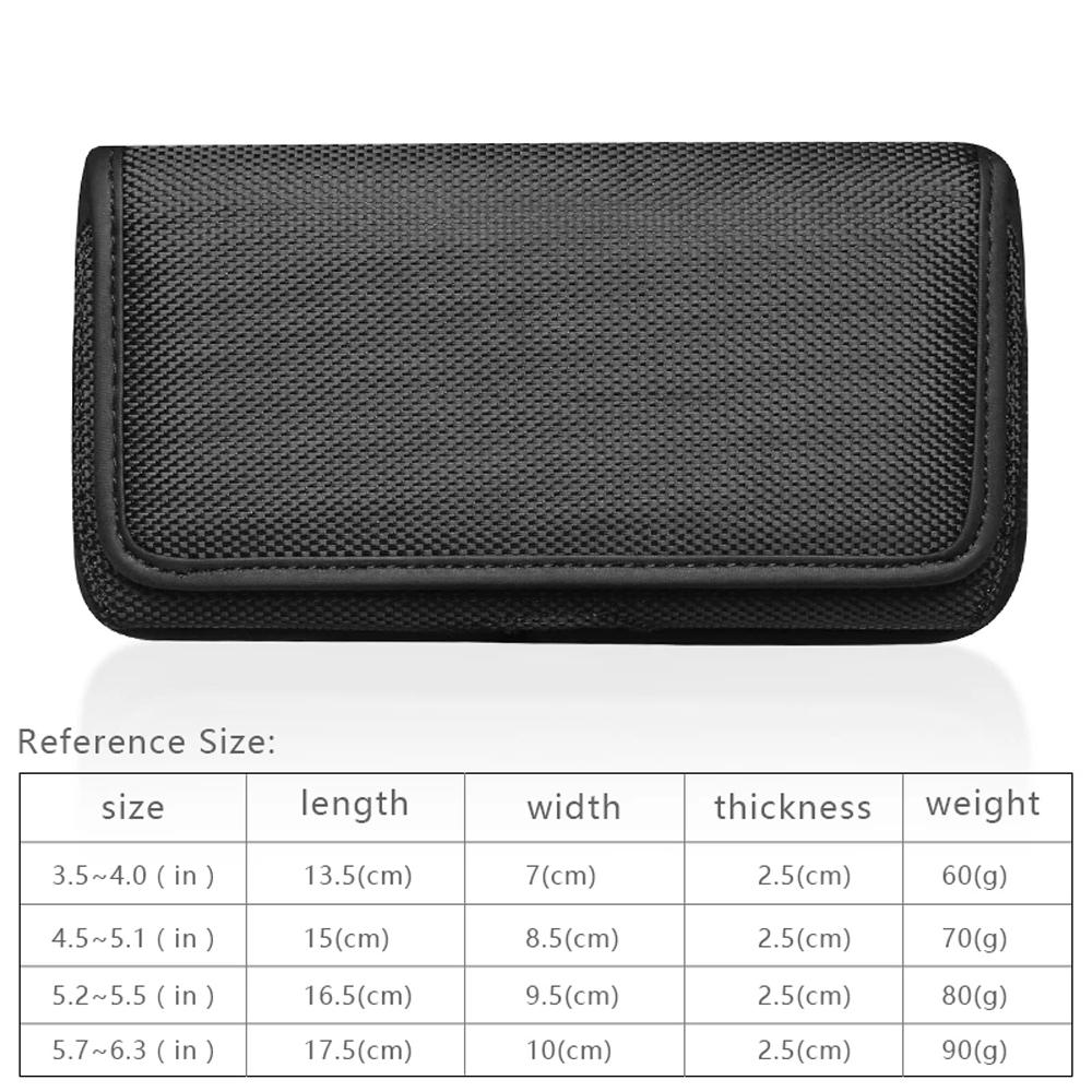 Flip Cover Oxford Cloth Phone Waist Bag Mobile Phone Case Belt Clip Phone Bag Phone Pouch