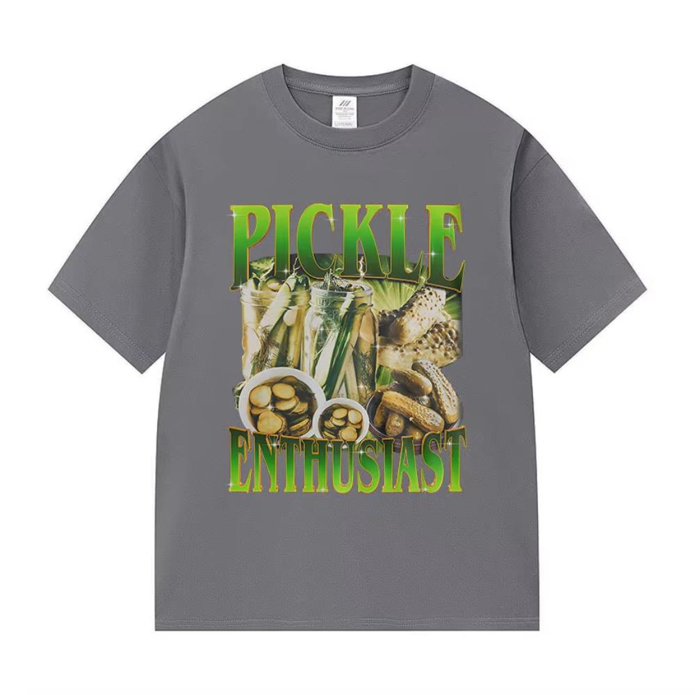 Funny Pickle Enthusiast Meme T-Shirts Men Women Vintage Style Pickle Lover T Shirt Fashion High Quality Cotton Short Sleeve Tees