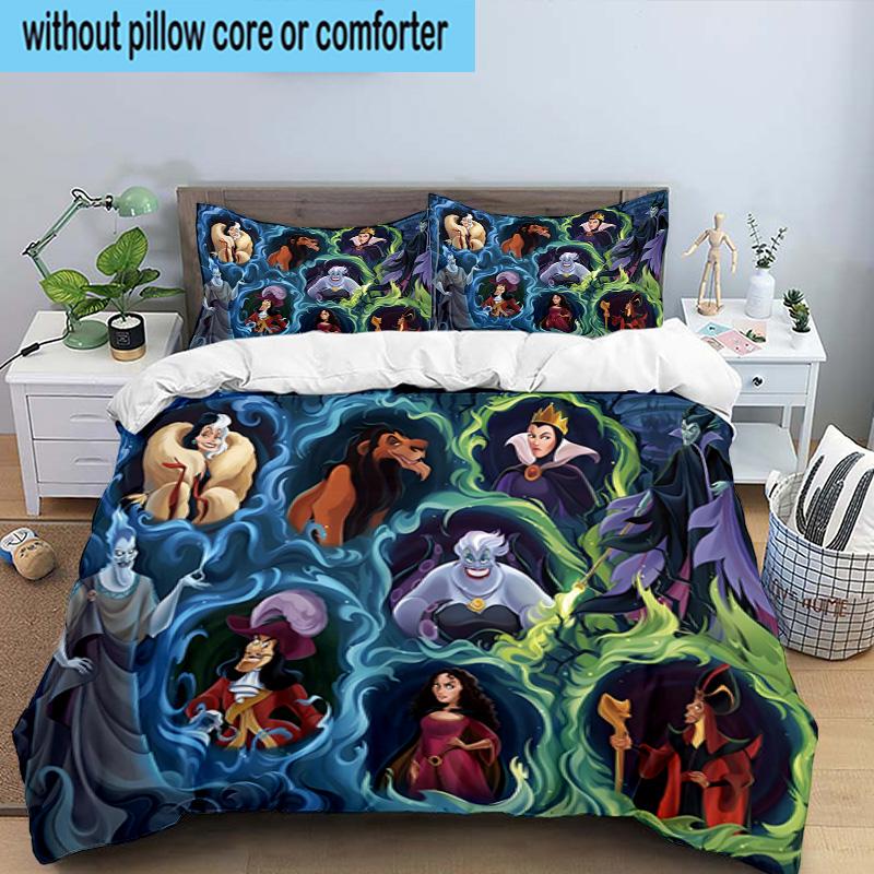 Evil Queens Collage 3PCS Bedding set,Ideal for1pc Duvet Cover And 2pcs Pillowcases Perfect for Christmas gift,Ideal for Bedroom, Dormitory