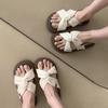 Flat-soled sandals women's versatile fashion 2025 new casual cross-strap Xiaoxiangfeng soft-soled flat-heeled sandals