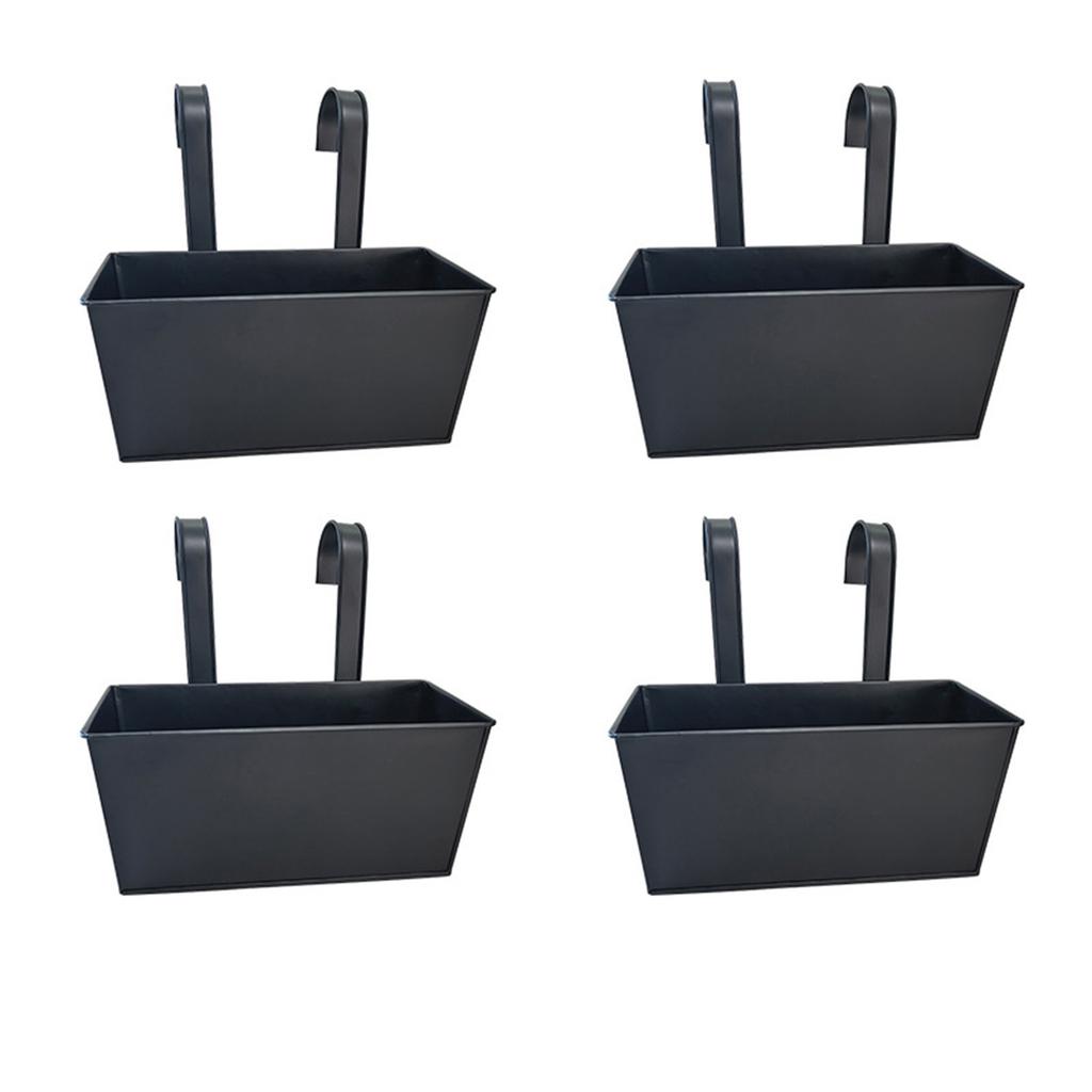 Outdoor Hanging Rectangular Planter with Removable and Gardening for Balcony Garden Decor