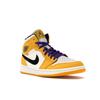 Air Jordan 1 Mid Lakers Herren Sneakers Gold University-Gold Pale-Elfenbein-Court-Lila-Schwarz 852542-700