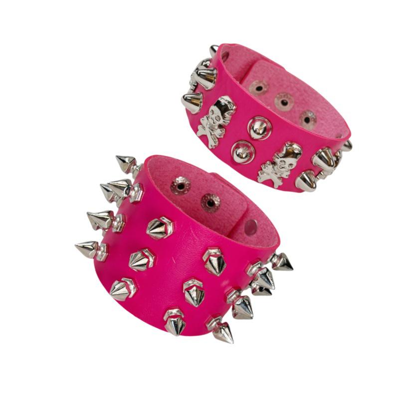 Bracciale Punk Teschio Gotico Europeo e Americano: Stile Rock per Nightclub Y2K e Accessori per Moto