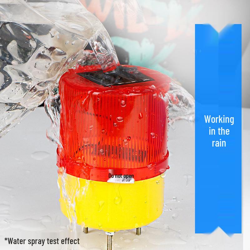 Solar Flashing Warning Light for Construction and Marine Barriers