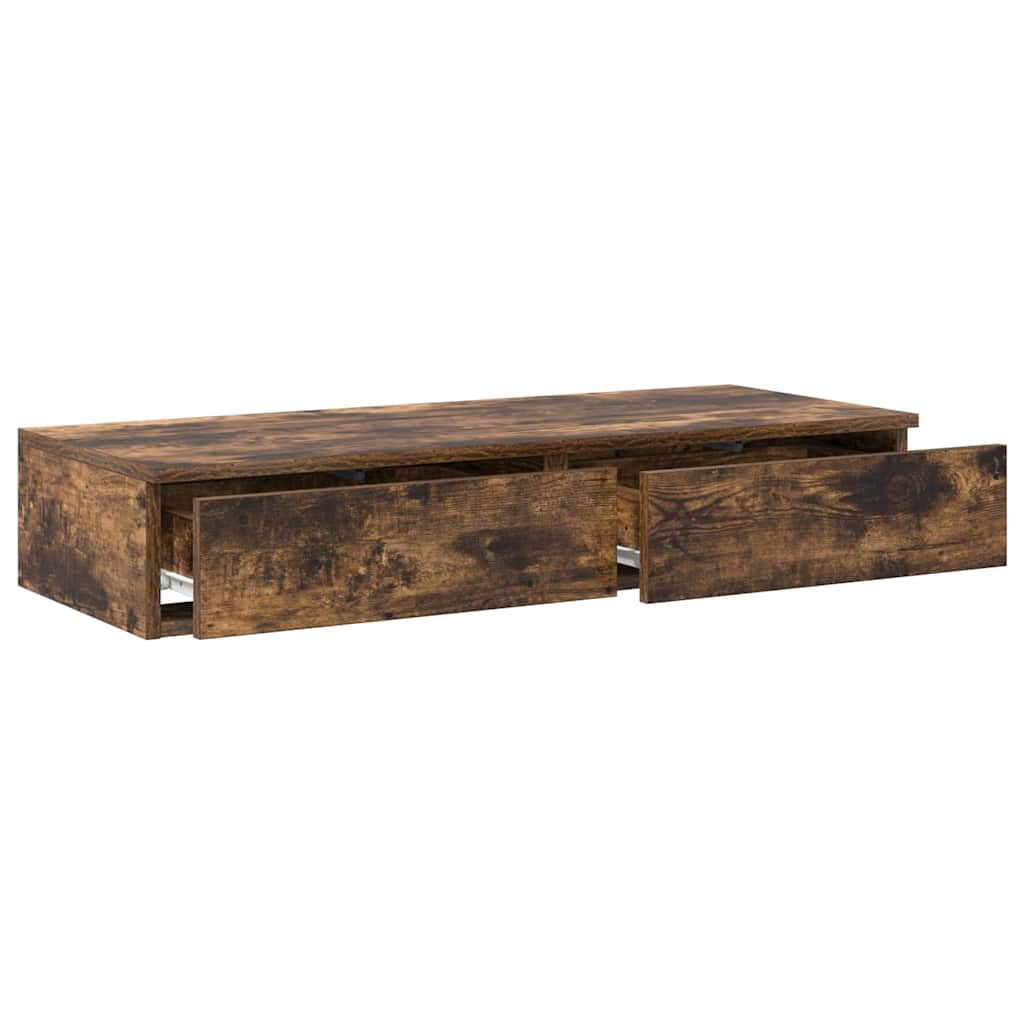 Bed Drawers Smoked Oak 90 x 36.5 x 16.5 cm