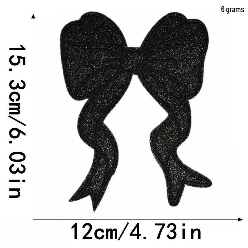 

Liteon Green Butterfly Knot Embroidery Patch for Clothes, Bags, and Hats