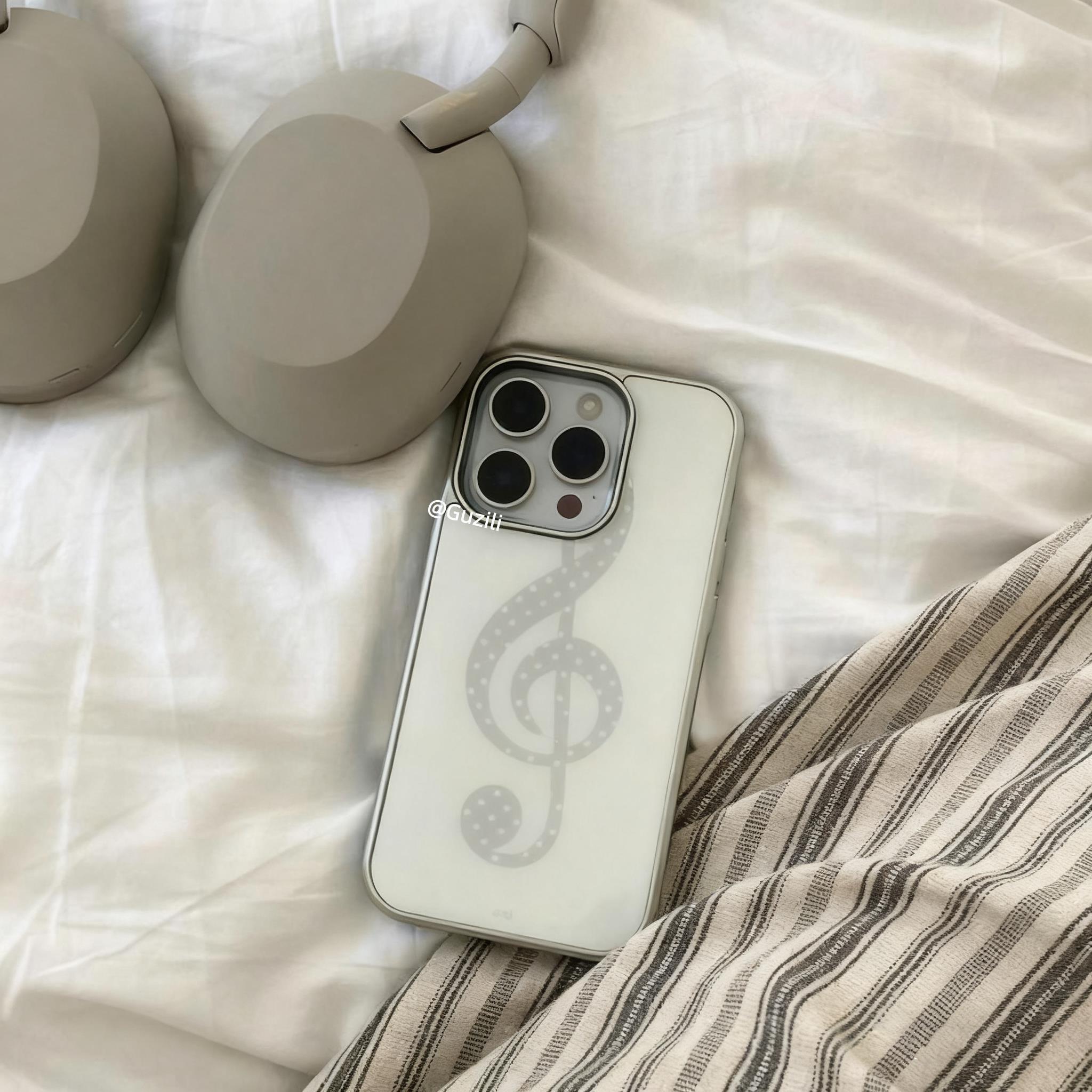 

INS Trendy Art Wave Musical Notes Phone Case for iPhone 17 16e 16 15 14 13 12 11 Pro Max X Air Plus Luxury Clear Soft Back Cover iPhone 14 Plus