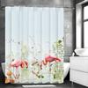 Flamingo Lake Floral Shower Curtain, Bathroom Decorative Shower Curtain, Waterproof Shower Curtain With Hooks