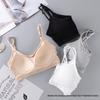 One-Piece Strapless Wire-Free Cotton Camisole Sports Bra for Women