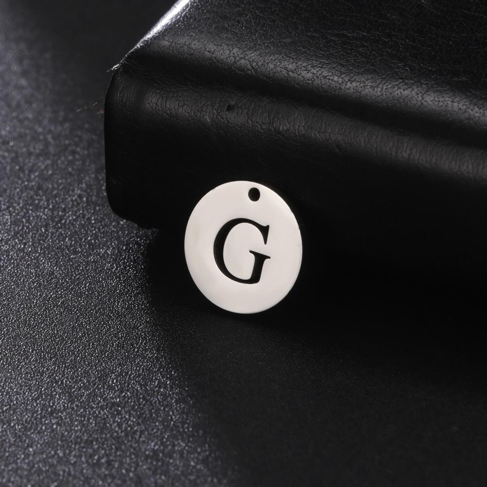 Teamer 10pcs A-Z 26 Letters Stainless Steel Charms for Jewelry Making Initial Alphabet Charms Pendant for Bracelet Necklace DIY