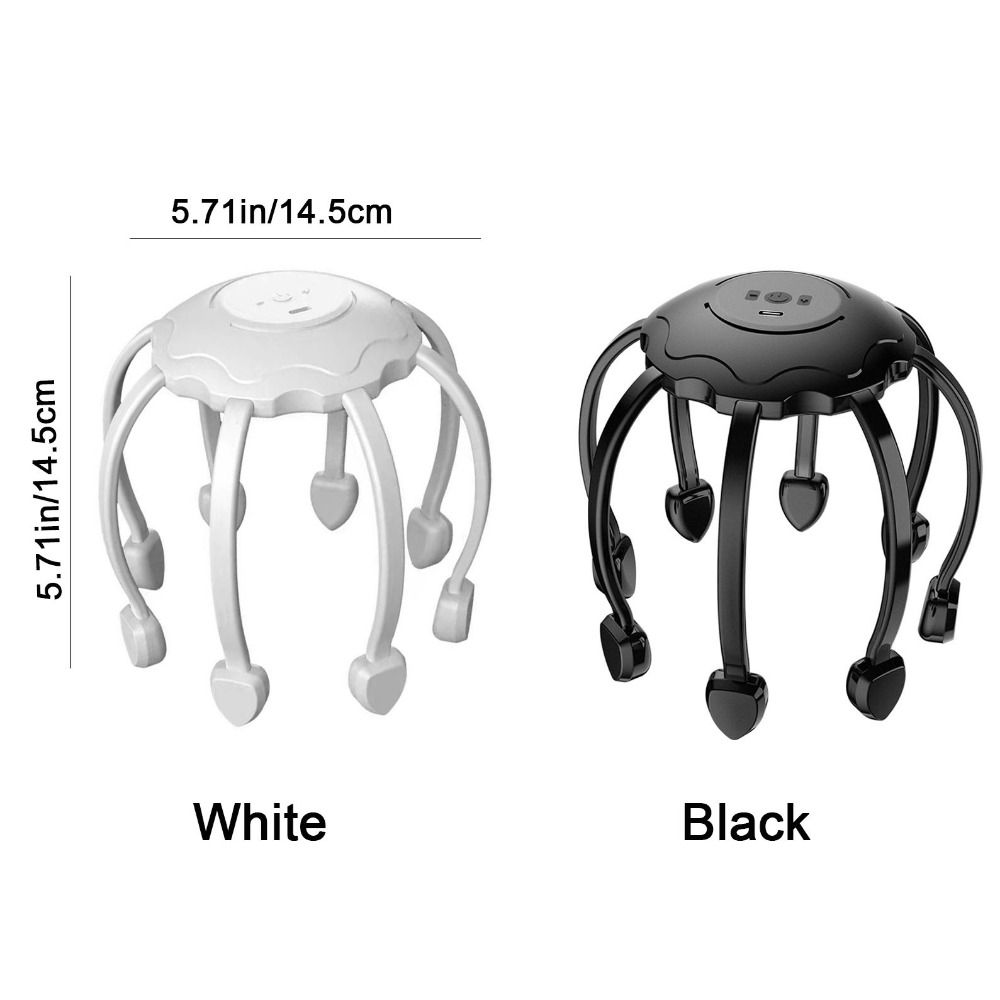 5 Modes Octopus Claw Head Massager Type-C Head Scratcher Creative Scalp Massager  Relaxation