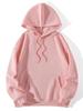 Unisex Solid Color Loose Hooded Sweatshirt for Autumn/Winter 2023